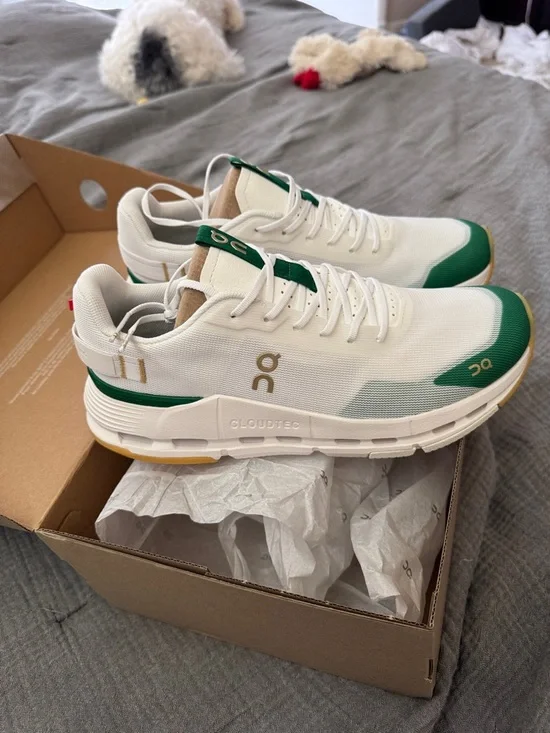 NIB On Cloud Cloudnova Form 2 (Revolve exclusive) white/bouquet green sz 7.5 - Picture 3 of 6